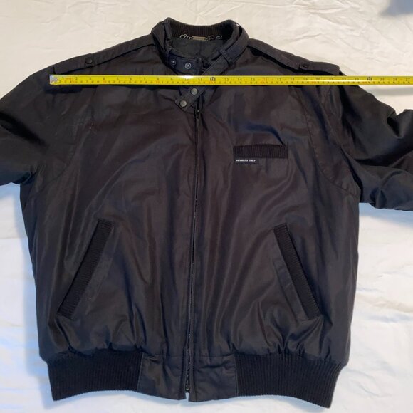 Members Only Bomber Jacket Black Size 44 (Large) Flight Military Combat Vintage - Picture 13 of 13